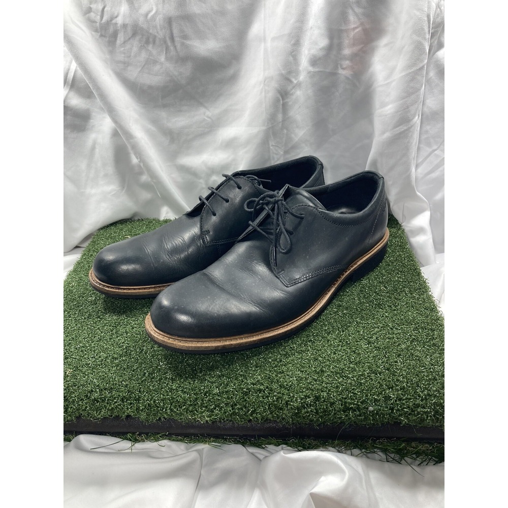 Ecco Winston Oxford Black Leather plane Toe Size 10.5